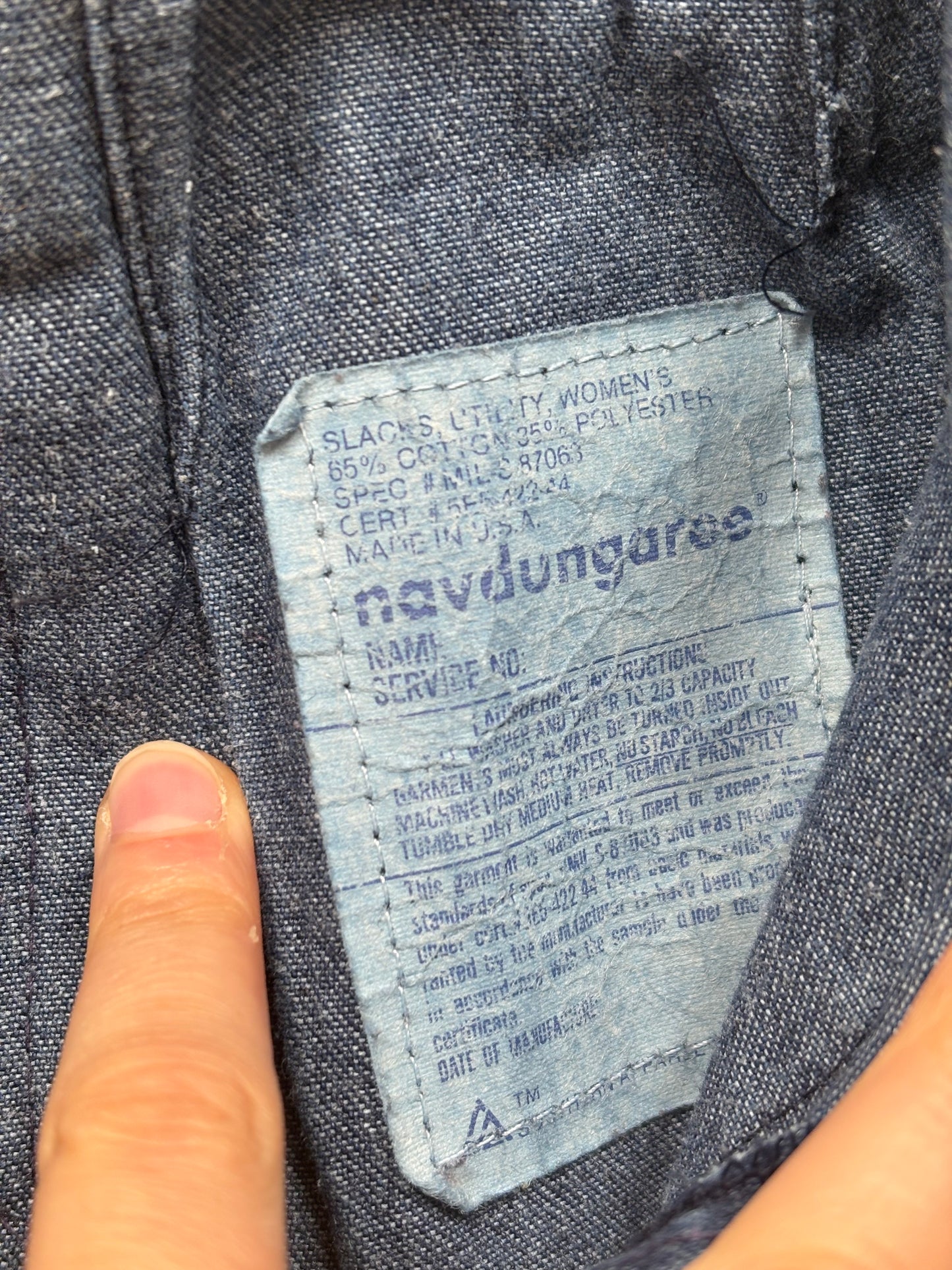 1970s 'Navdungaree' Wide Leg Jeans