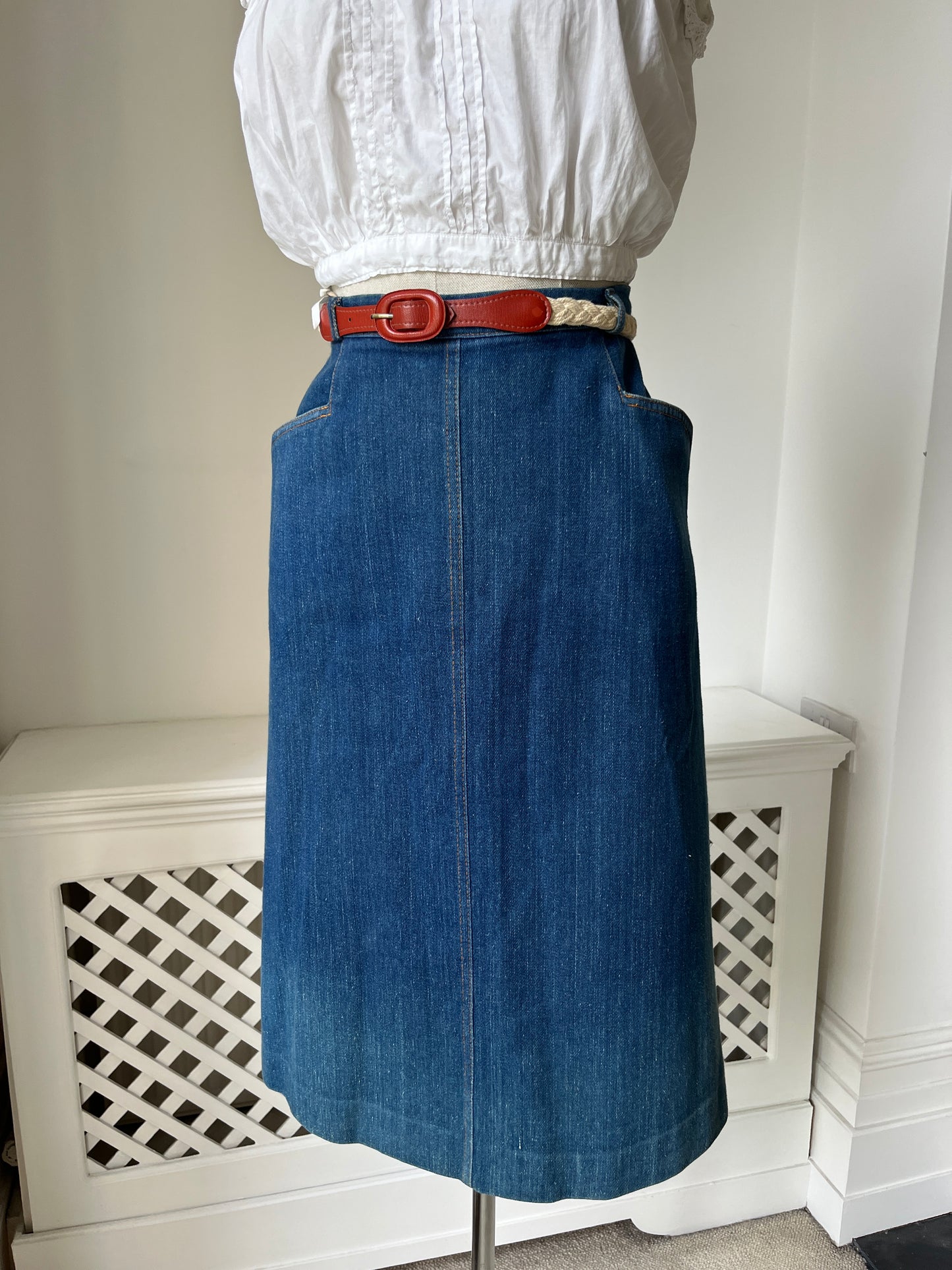 1970s 'Apawe' Denim Skirt