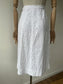 1950s White Broderie A-Line Summer Skirt