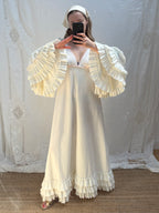 1970s Dress with Ruffle Sleeves