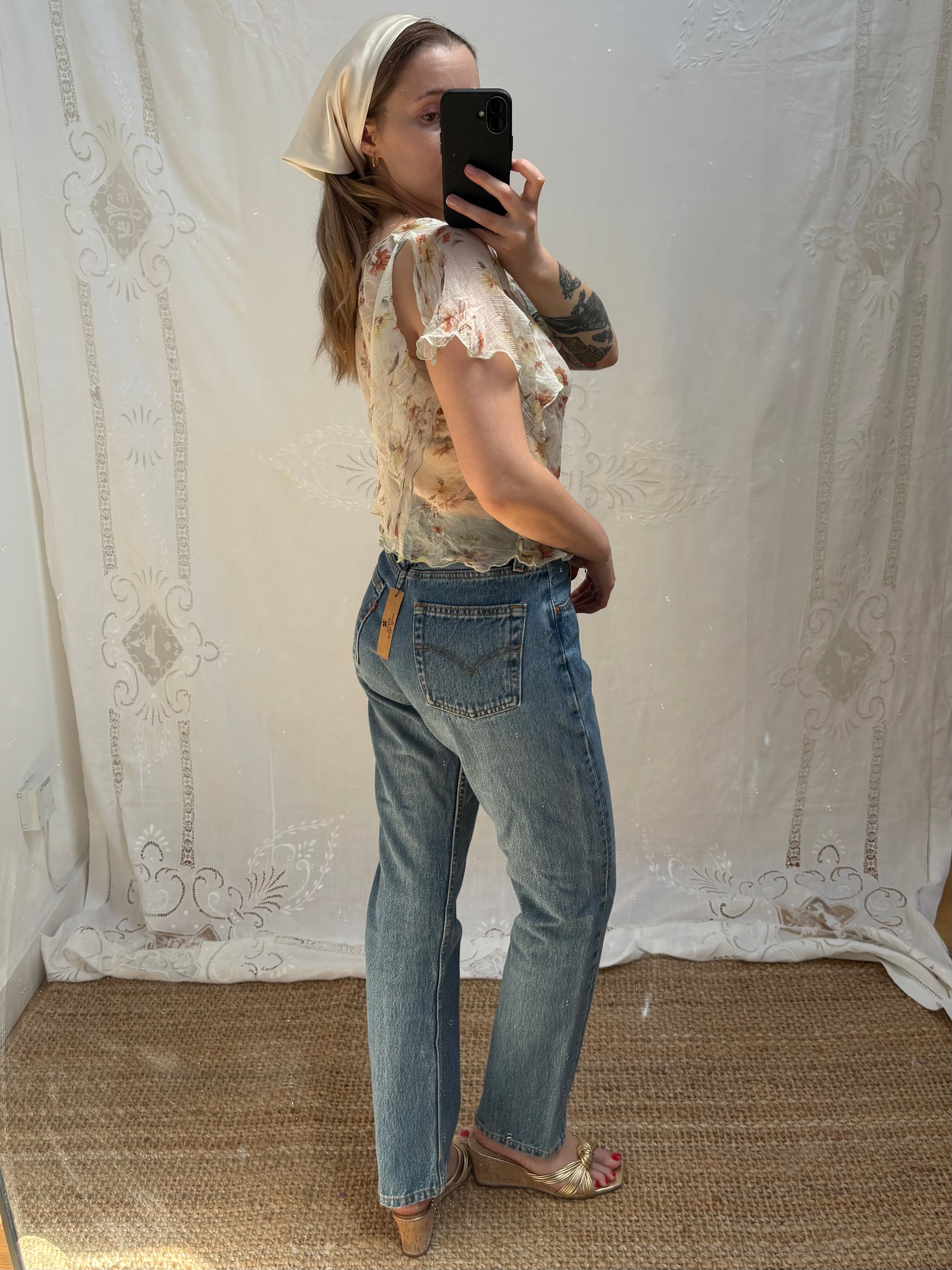 2000s Pure Silk Cowl Blouse