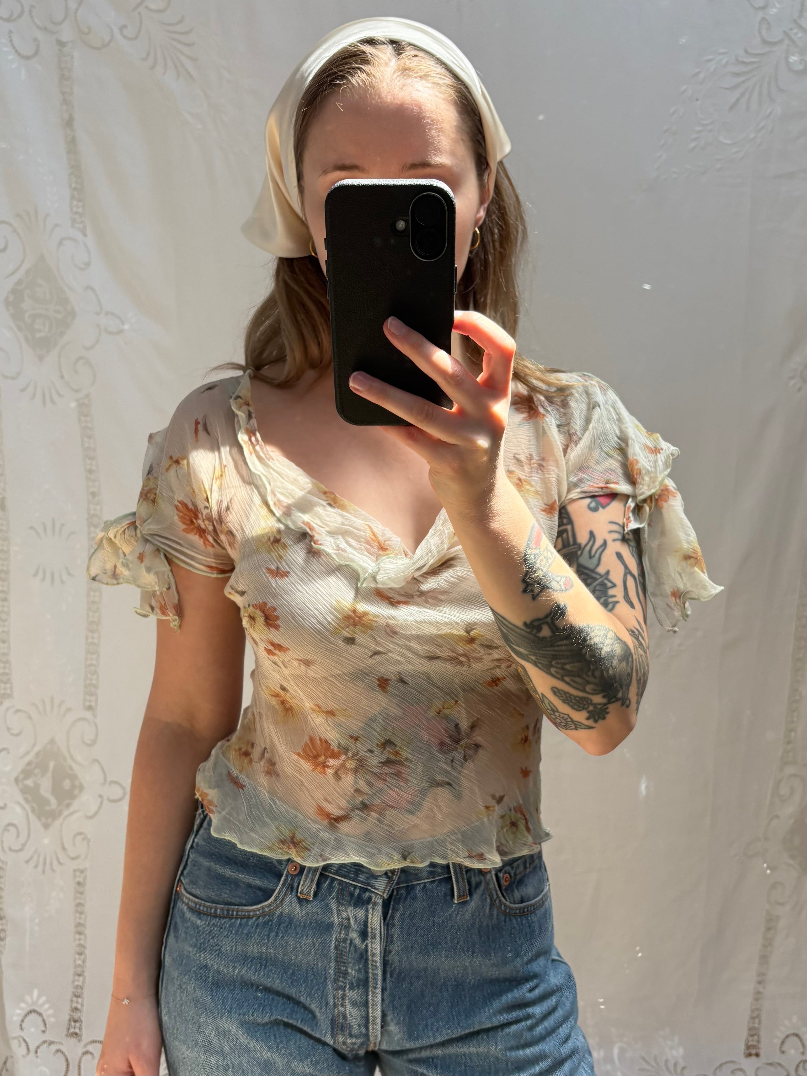 2000s Pure Silk Cowl Blouse