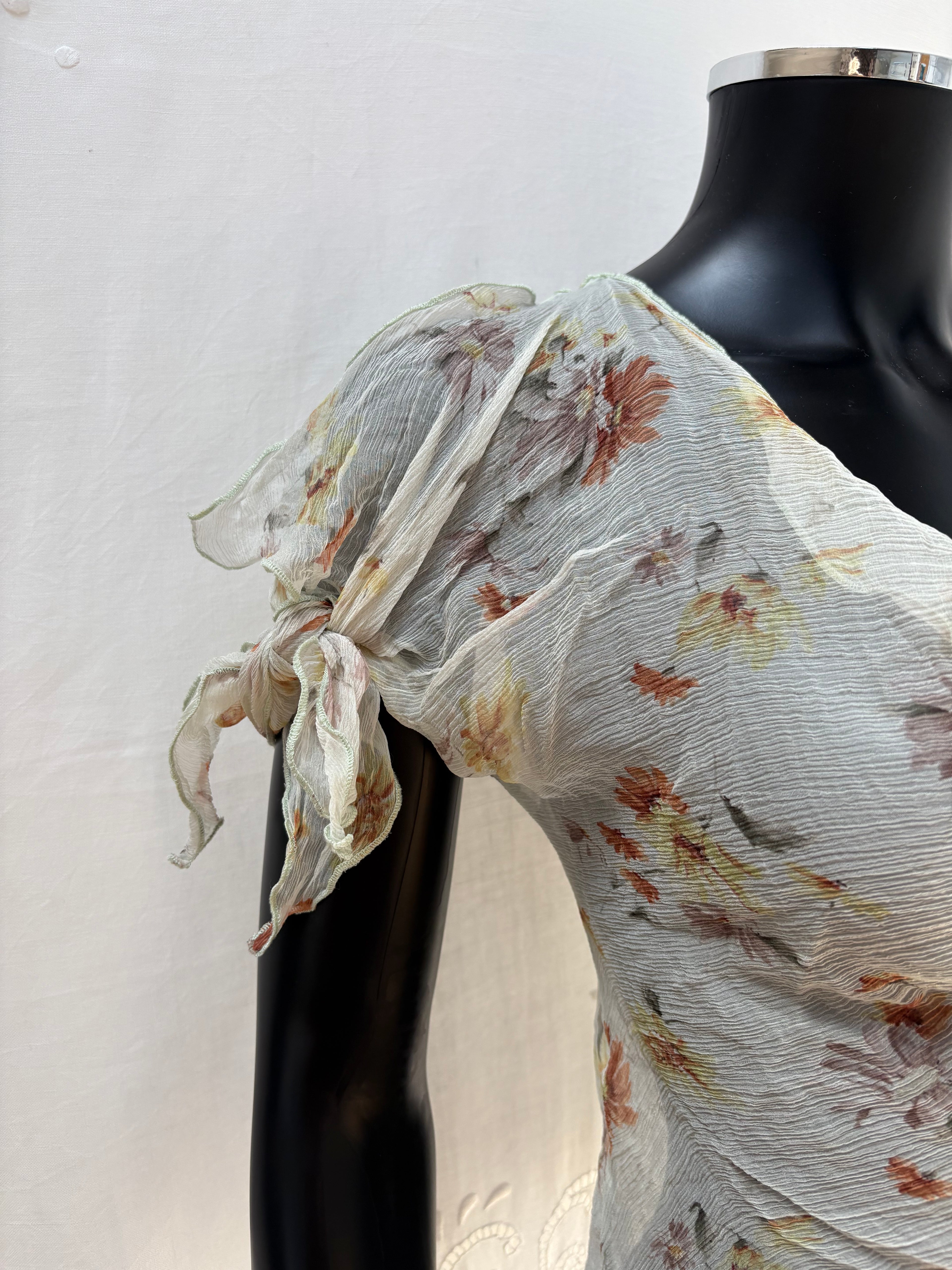 2000s Pure Silk Cowl Blouse