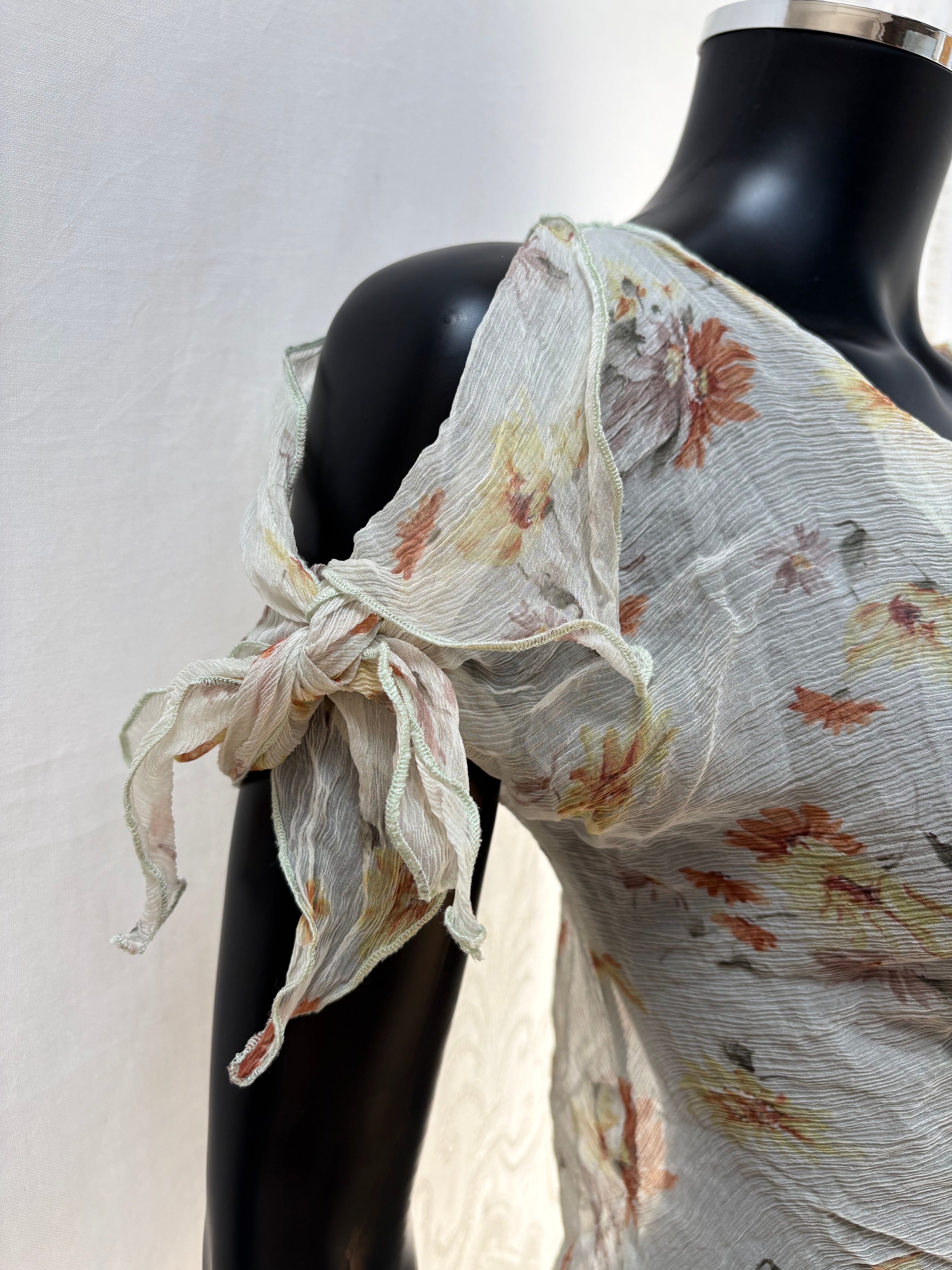 2000s Pure Silk Cowl Blouse