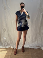 1960s Stripe Knit Blouse