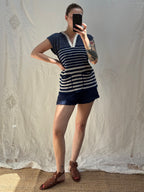 1960s Stripe Knit Blouse