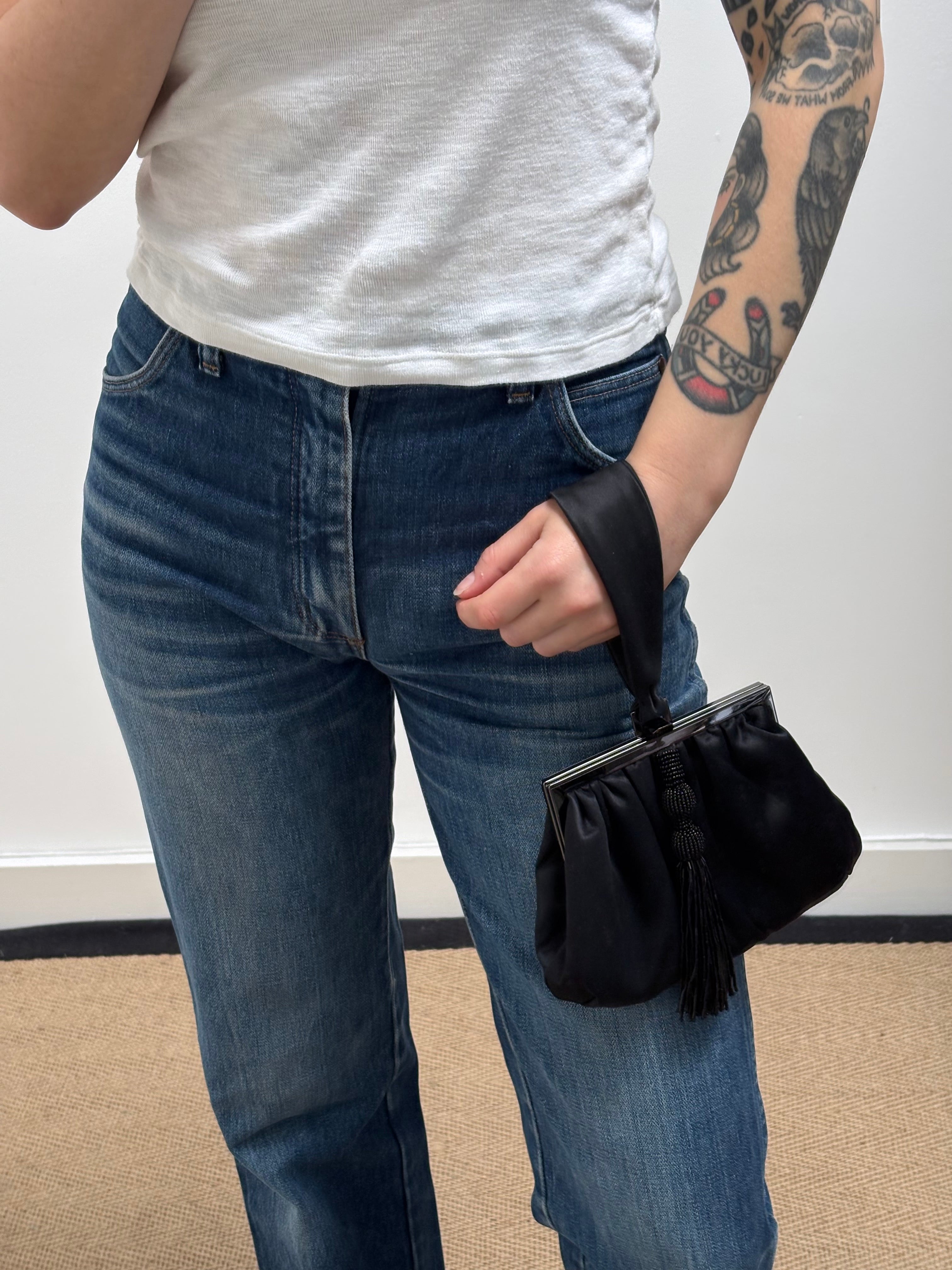2000s Black Tassel Handbag