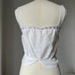 1910s Edwardian Corset Cover with Lilac Ribbon