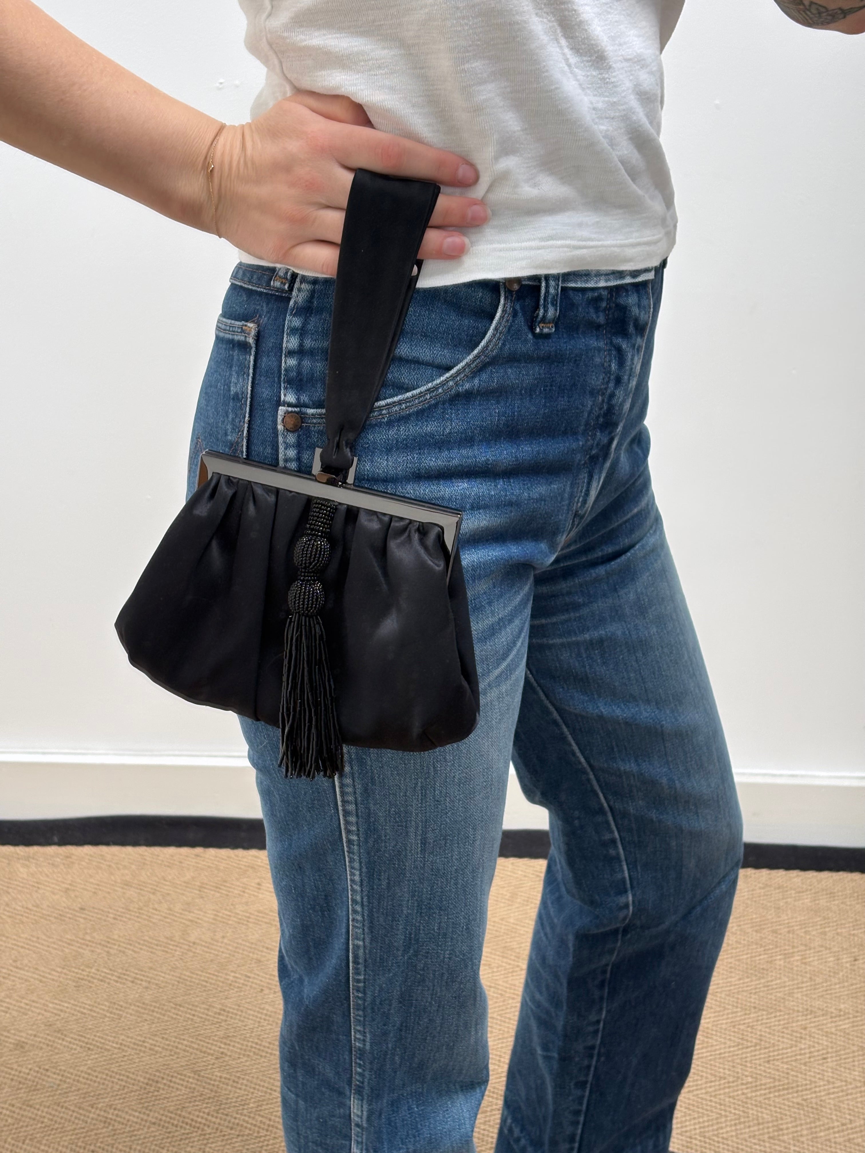2000s Black Tassel Handbag
