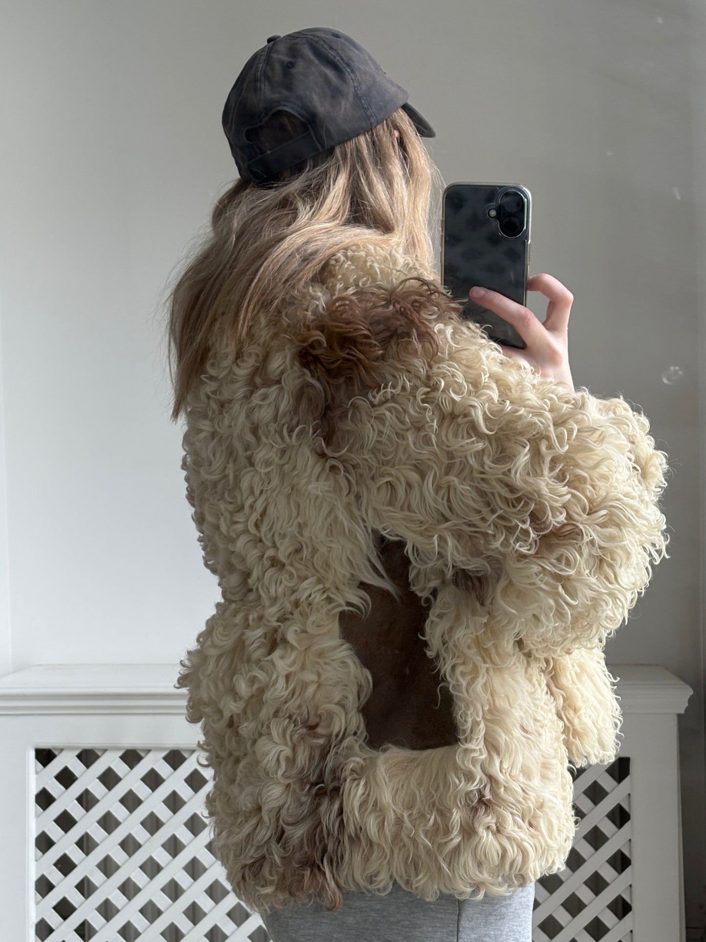 1970s Brown and Cream Sheepskin Coat
