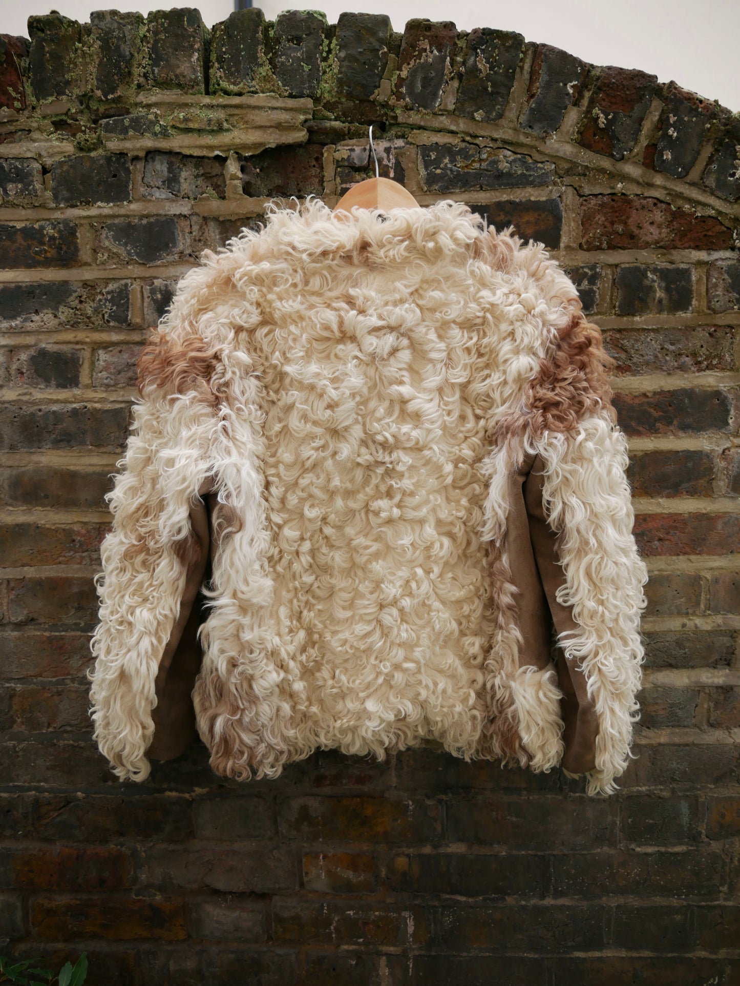 1970s Brown and Cream Sheepskin Coat