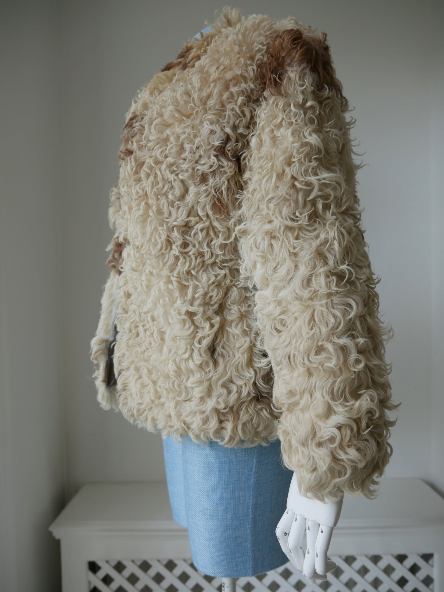 1970s Brown and Cream Sheepskin Coat