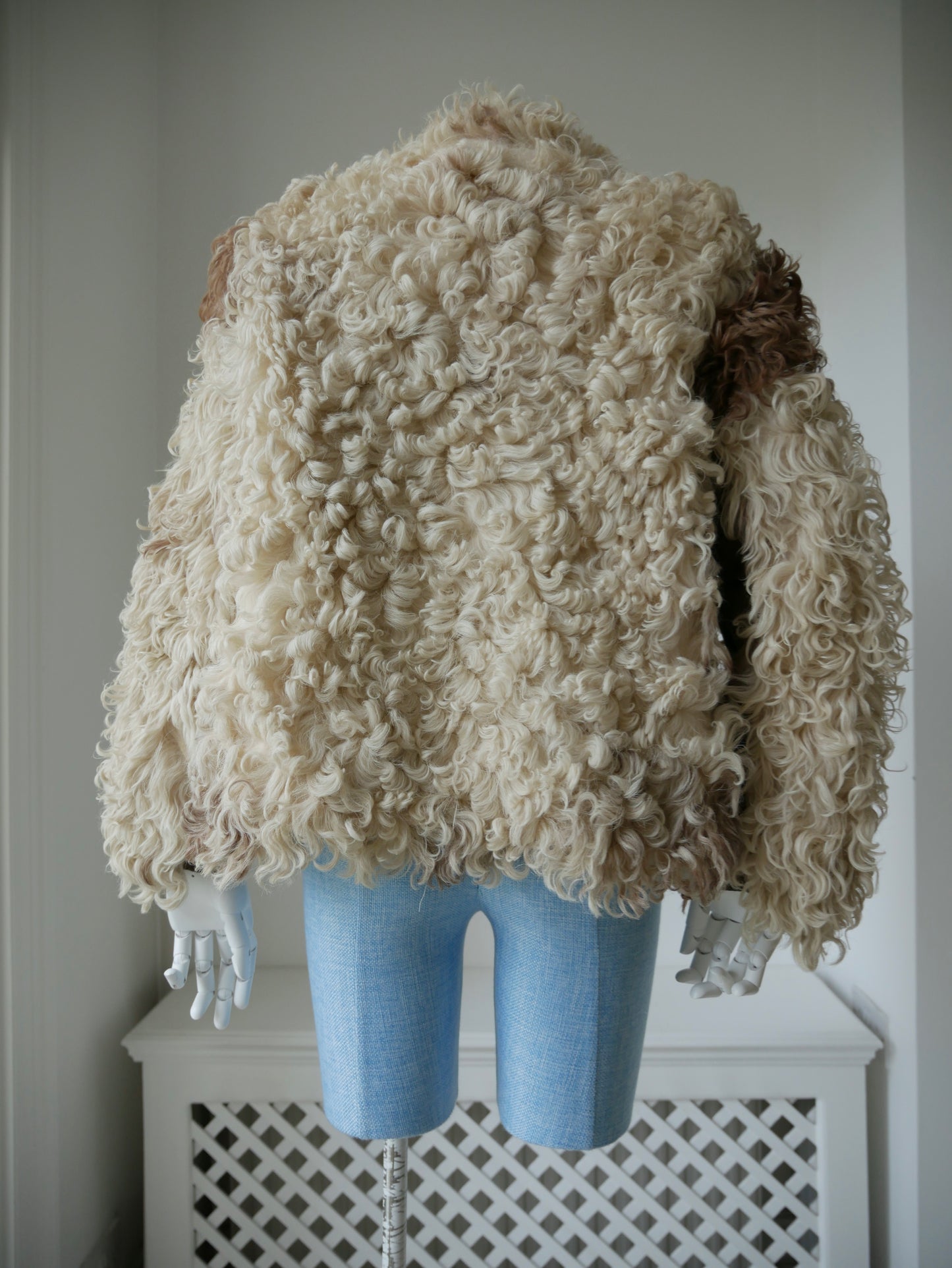 1970s Brown and Cream Sheepskin Coat