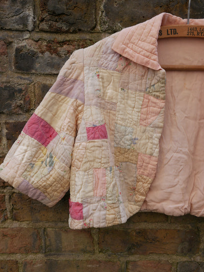 1940s *rare* Antique Patchwork Bed Jacket