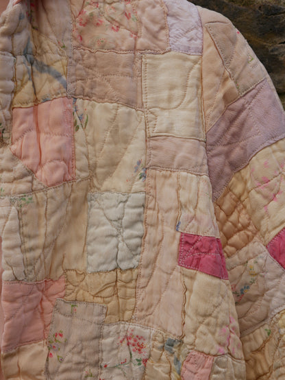 1940s *rare* Antique Patchwork Bed Jacket