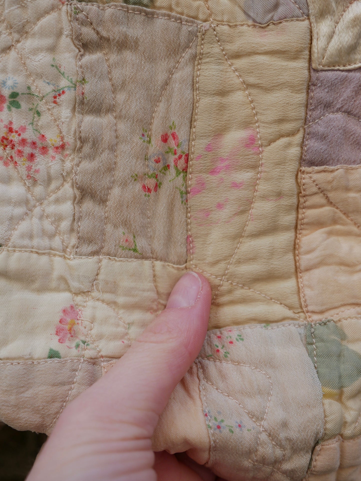 1940s *rare* Antique Patchwork Bed Jacket