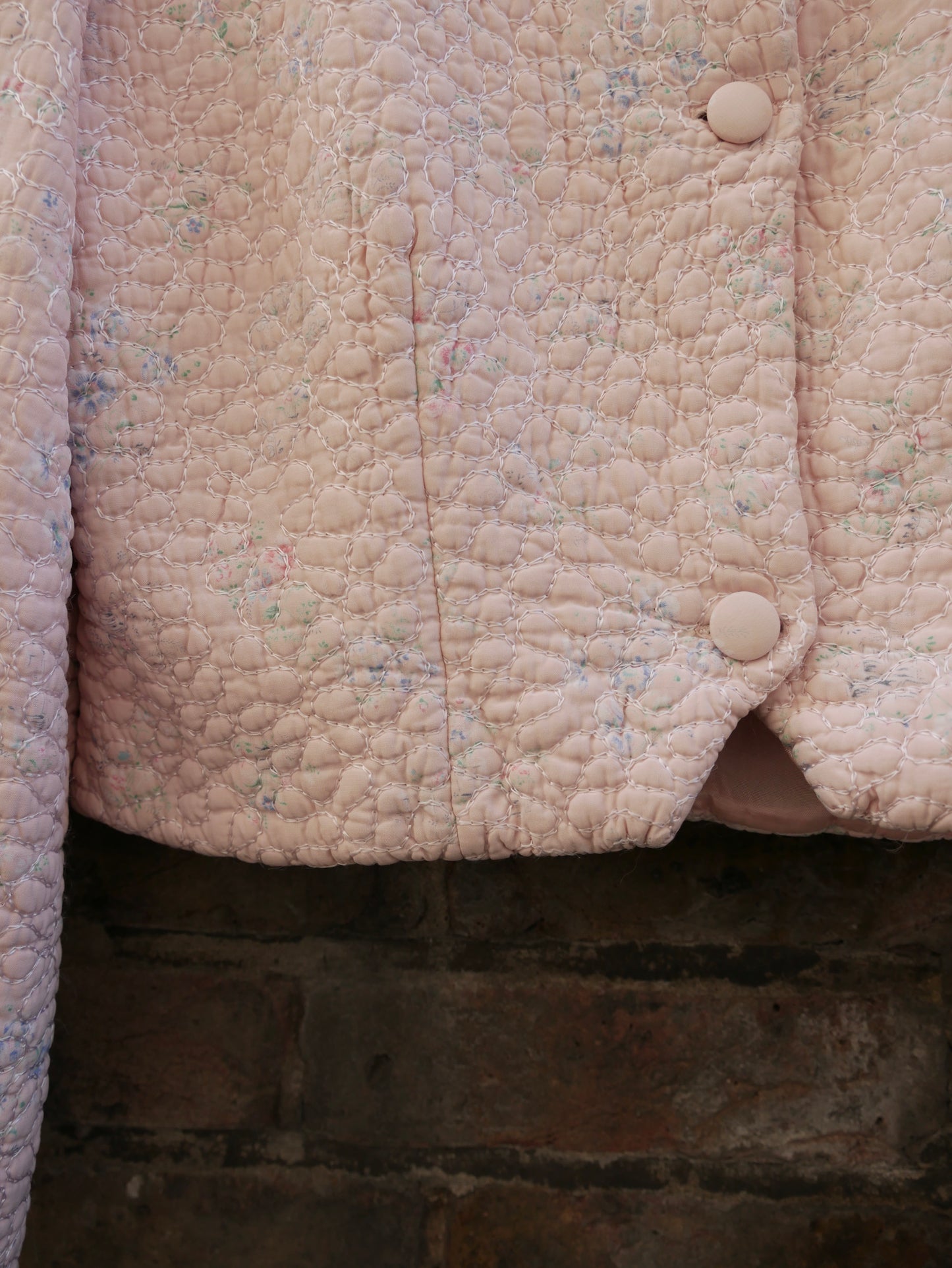 1940s Quilted Ditsy Bed Jacket