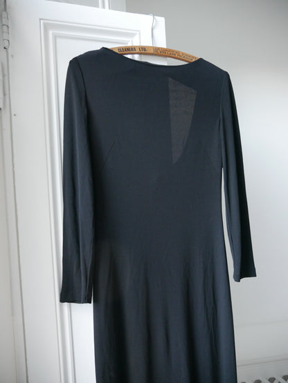 1990s Boatneck Column Dress with Cowl Back