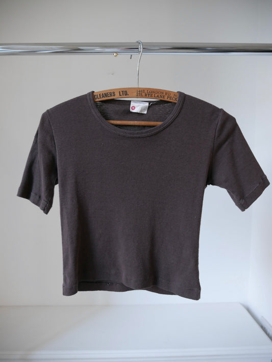 1970s Brown Cotton T-shirt