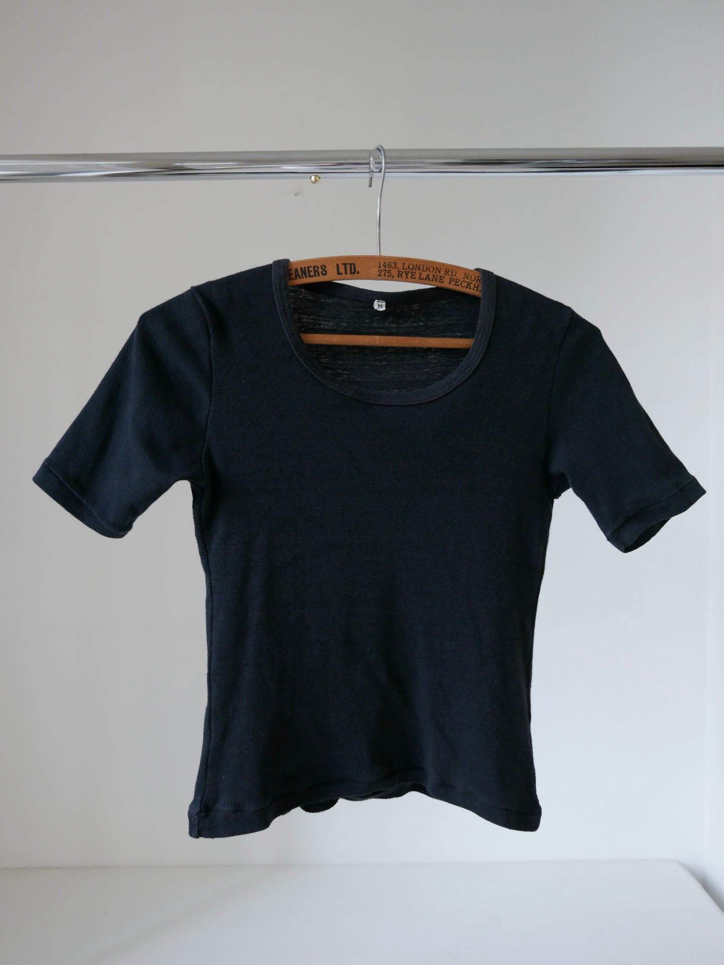 1970s Black Cotton Tee