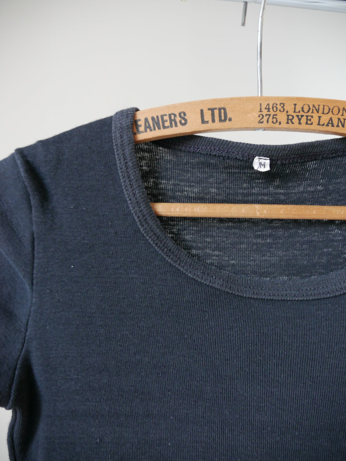 1970s Black Cotton Tee