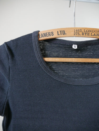 1970s Black Cotton Tee