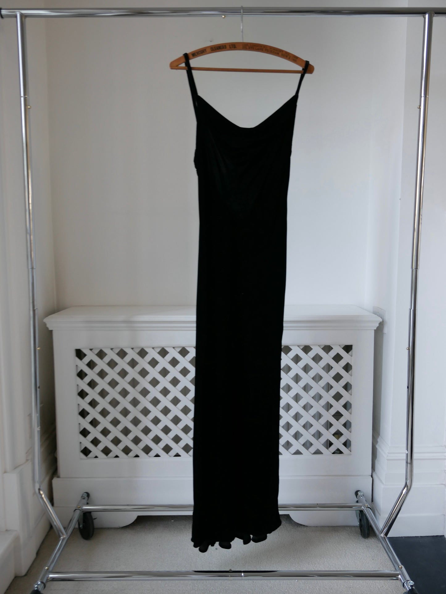 2000s 'Ghost' Velvet Dress with Ultra Low Back