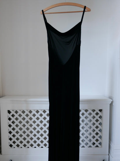 2000s 'Ghost' Velvet Dress with Ultra Low Back