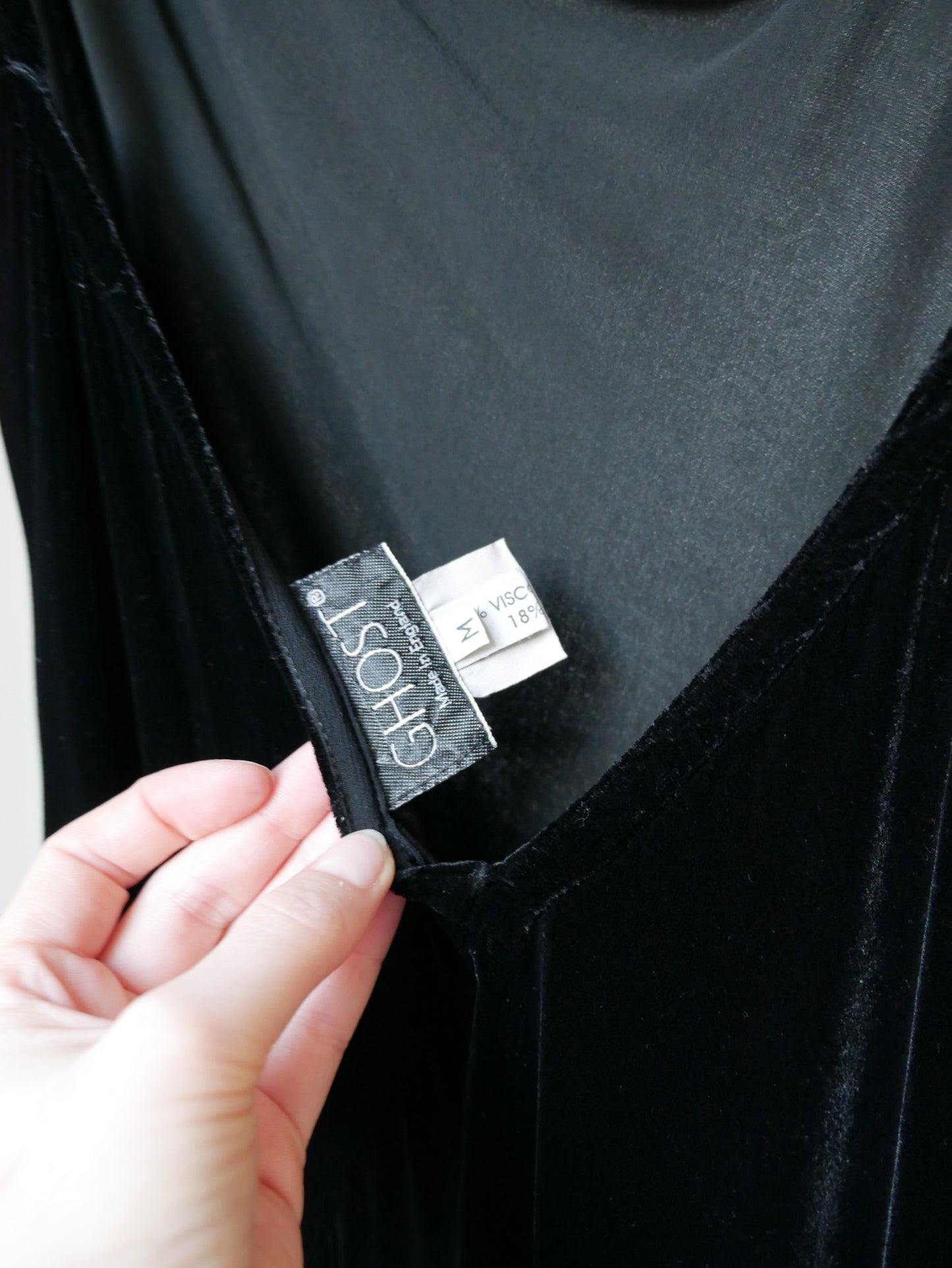 2000s 'Ghost' Velvet Dress with Ultra Low Back