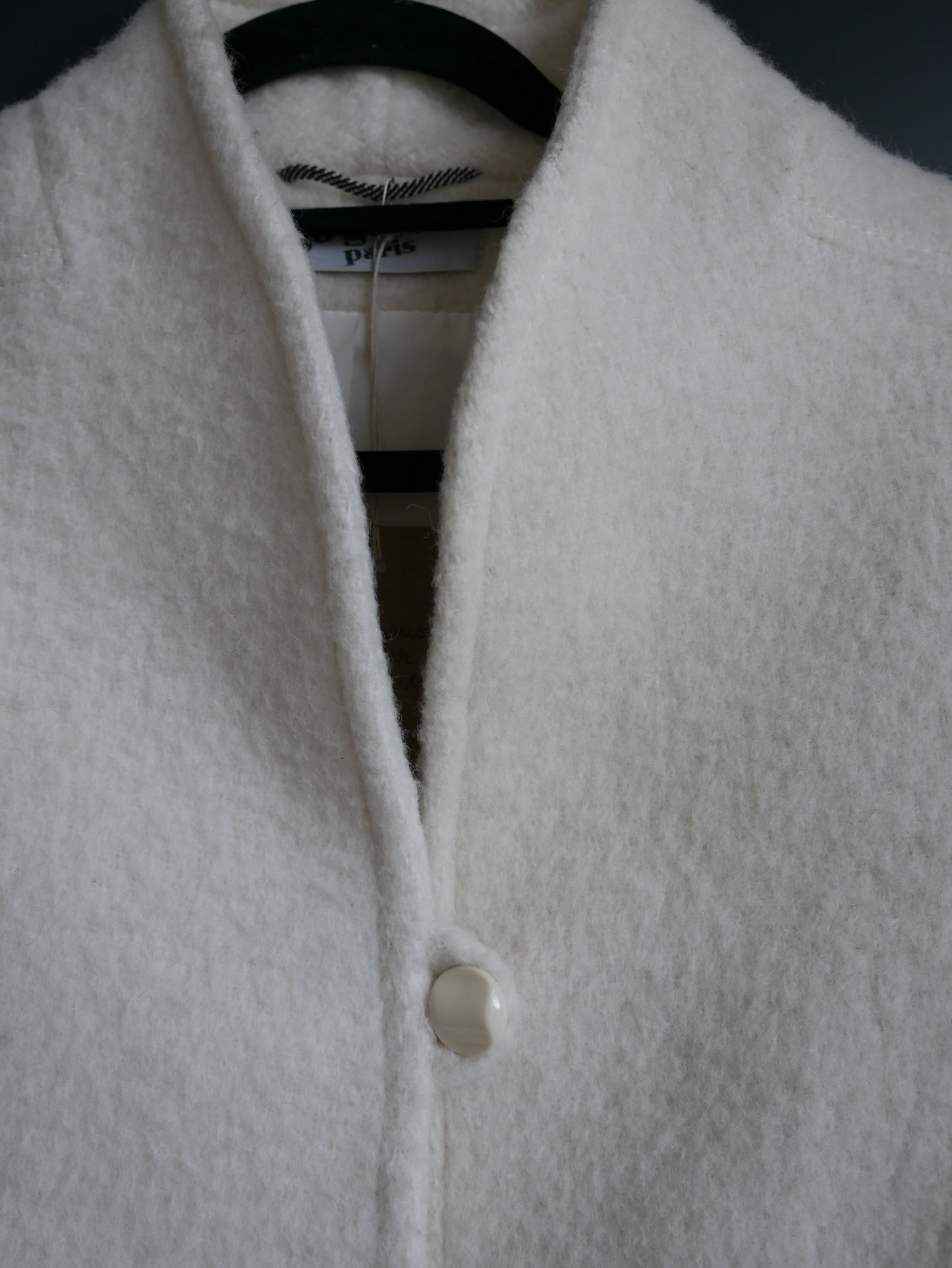 1970s 1980s Wool Blend White Coat