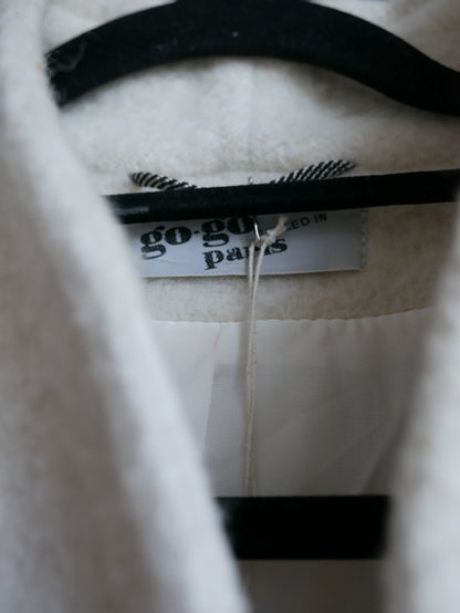 1970s 1980s Wool Blend White Coat