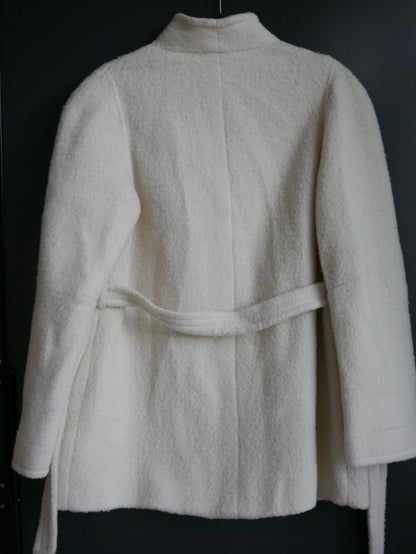 1970s 1980s Wool Blend White Coat