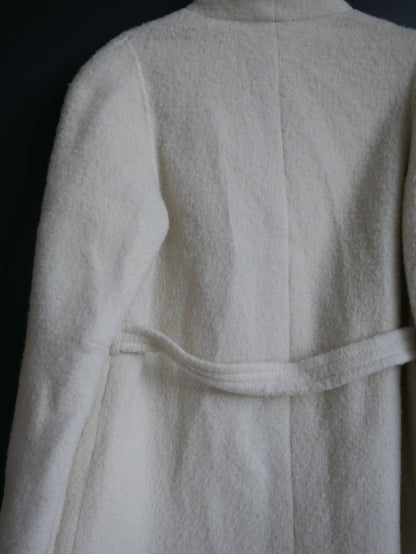 1970s 1980s Wool Blend White Coat