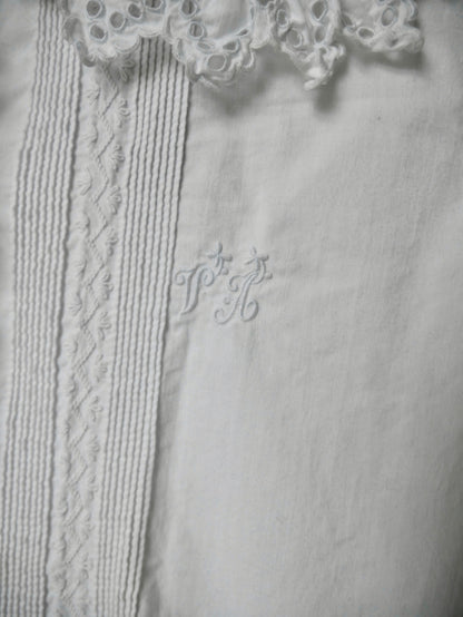 1900s Edwardian Cotton Frilled Nightshirt