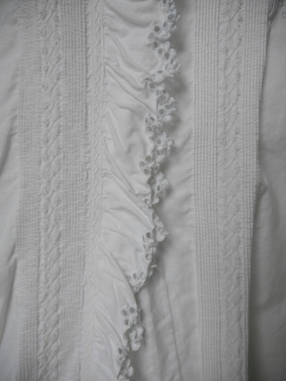1900s Edwardian Cotton Frilled Nightshirt
