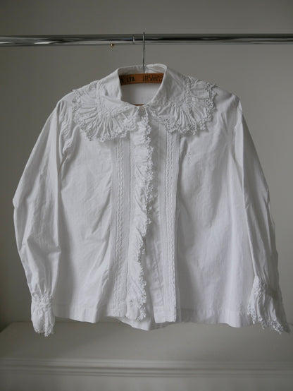 1900s Edwardian Cotton Frilled Nightshirt