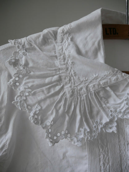 1900s Edwardian Cotton Frilled Nightshirt