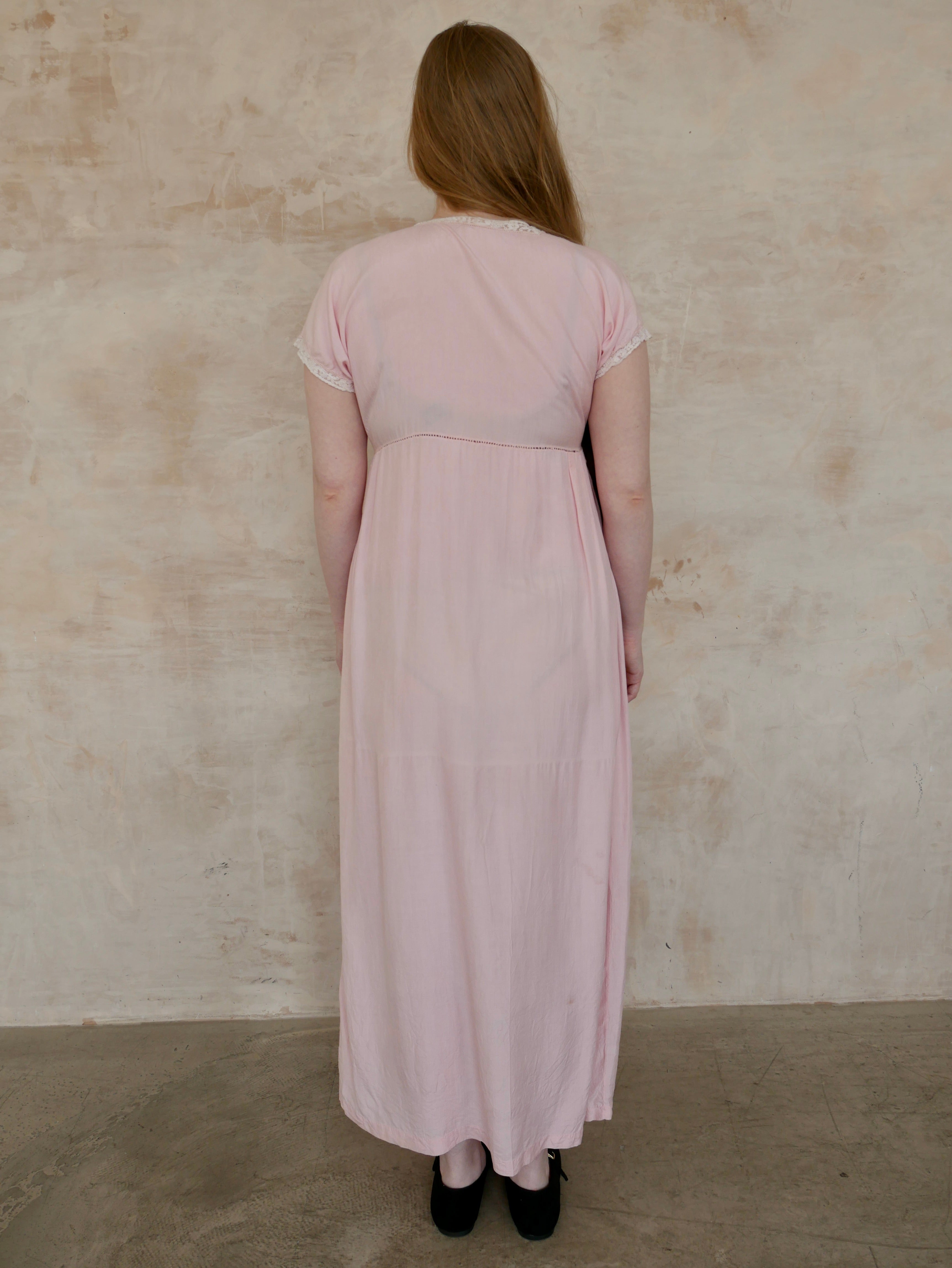 1920s Rare Cotton Nursing Nightdress