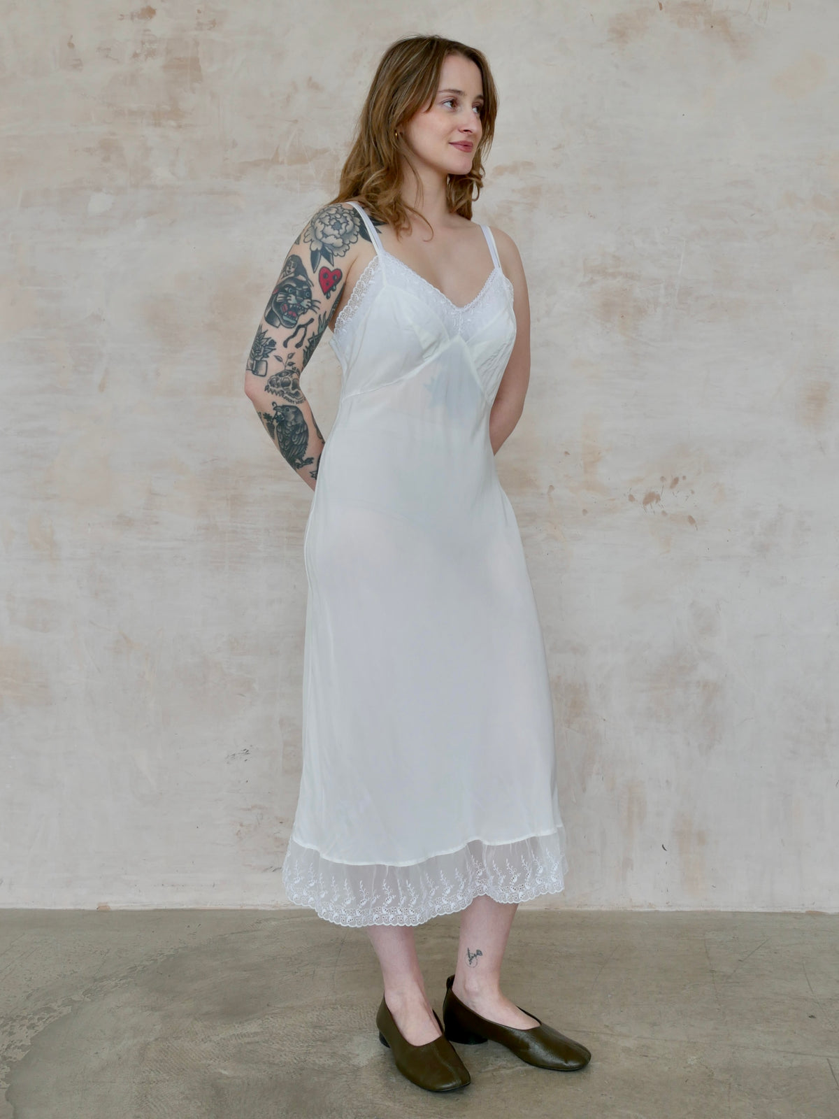 1950s 'St Michael' Semi Sheer White Slip
