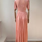 1930s 1940s Pink Velvet 'Lee Delman' Evening Gown