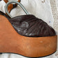 1970s 'Vanity Girl' Ultra Platform Wooden Clog Wedges