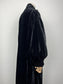 1920s Black Velvet Opera Coat with Tie Neck