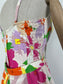 1960s 'Broadway' Vibrant Floral Print Cotton Romper Playsuit