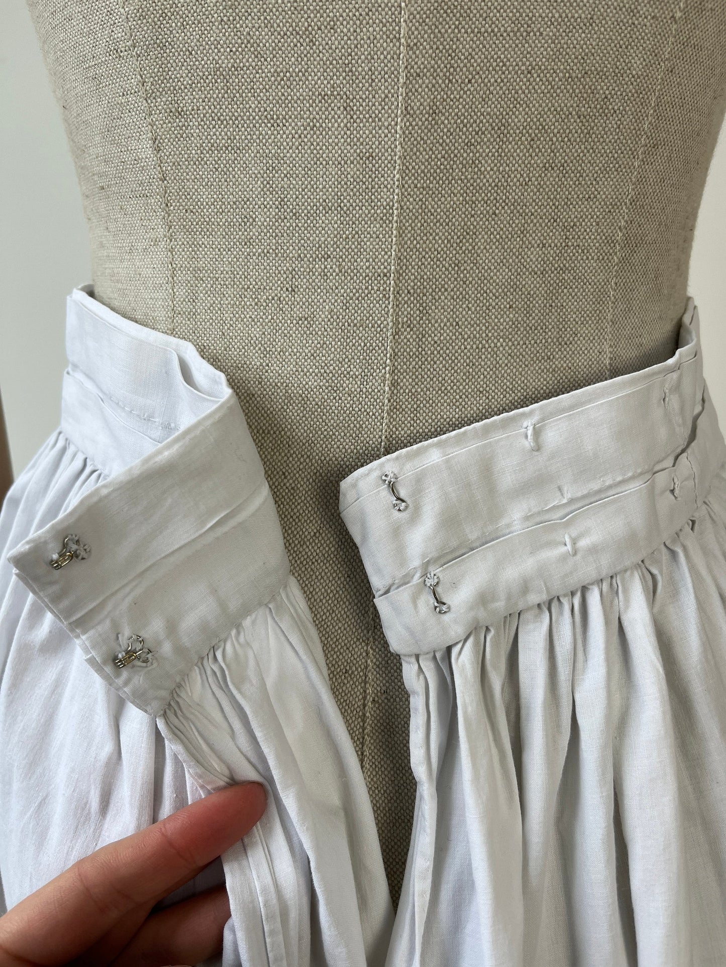 1900s 1910s White Cotton Petticoat Underskirt