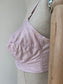 1950s 1960s Cotton Hand Dyed Lilac Longline Bralette