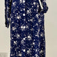 1950s Cotton Navy Floral Day Dress