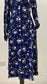 1950s Cotton Navy Floral Day Dress