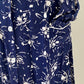 1950s Cotton Navy Floral Day Dress