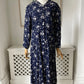 1950s Cotton Navy Floral Day Dress