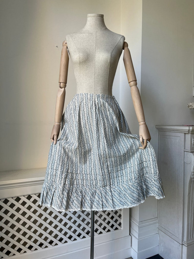 1910s Printed Petticoat Skirt